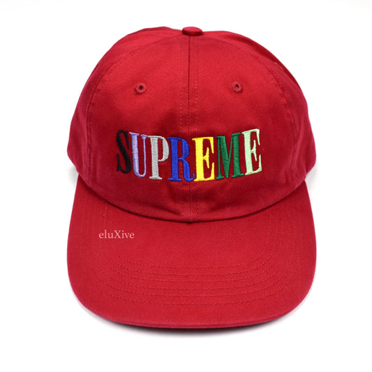 Supreme - Multi Color Logo Hat (Red)