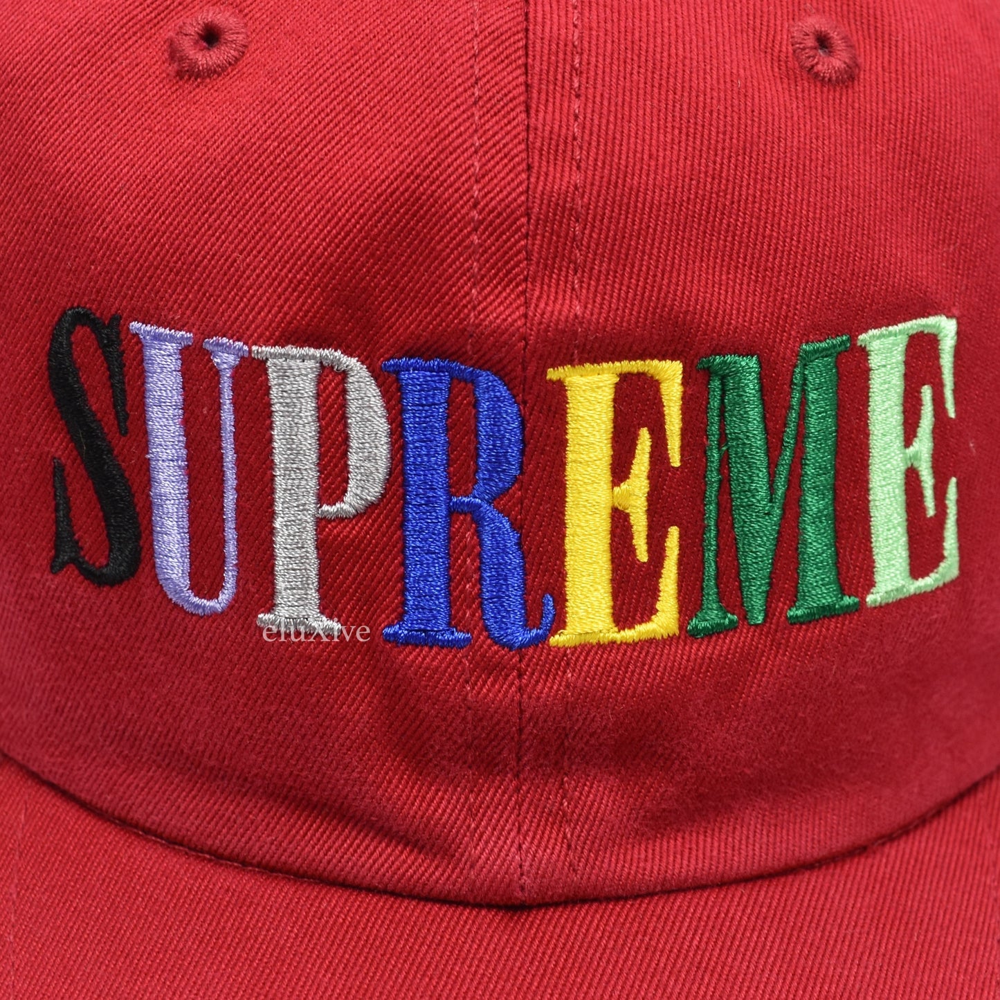 Supreme - Multi Color Logo Hat (Red)