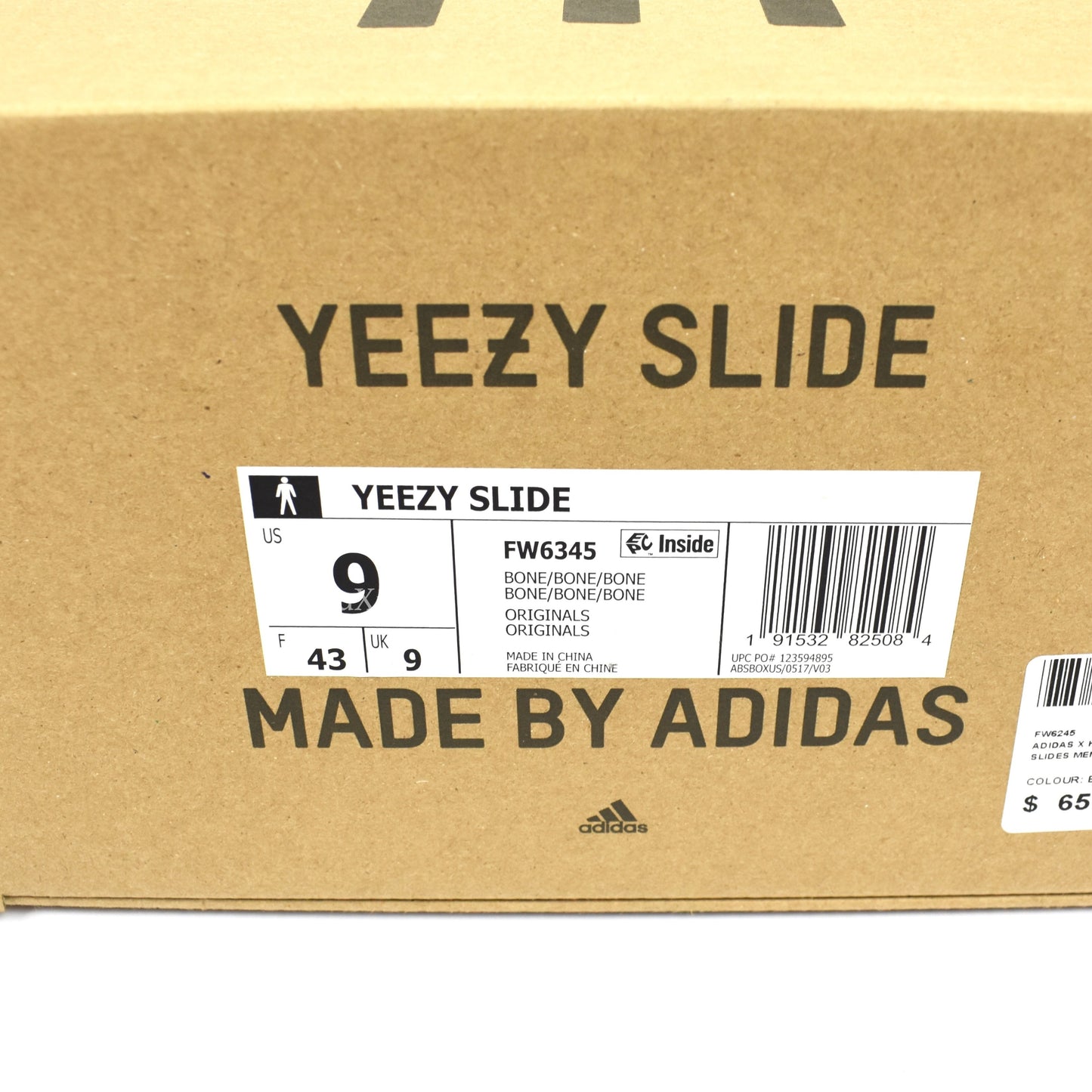 Adidas x Kanye West - Yeezy Slides (Bone)