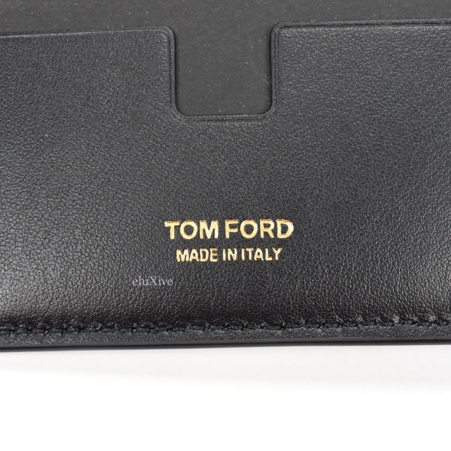 Tom Ford - Leopard Print Suede TF Logo Bifold Wallet