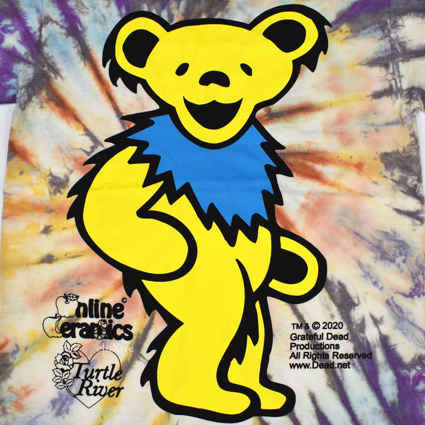 Online Ceramics - Grateful Dead Bear Tie-Dye T-Shirt