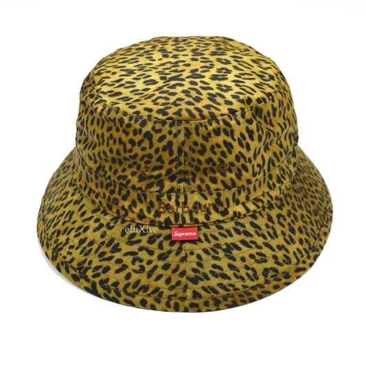 Supreme x Barbour - Leopard Print Waxed Canvas Bucket Hat