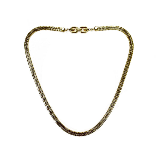 Givenchy - 25" Gold Herringbone Chain Necklace