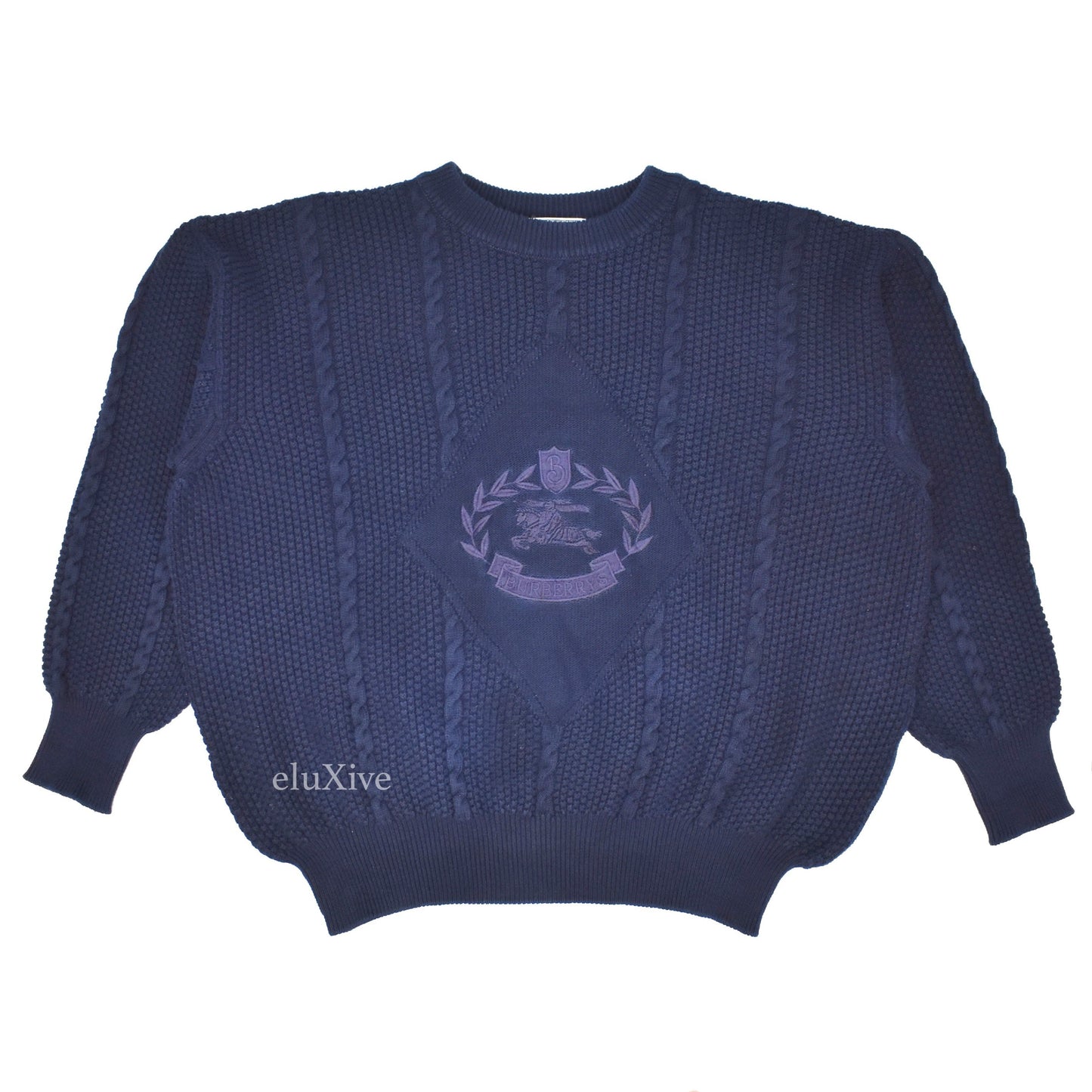 Burberry - Navy Vintage Crest Logo Sweater