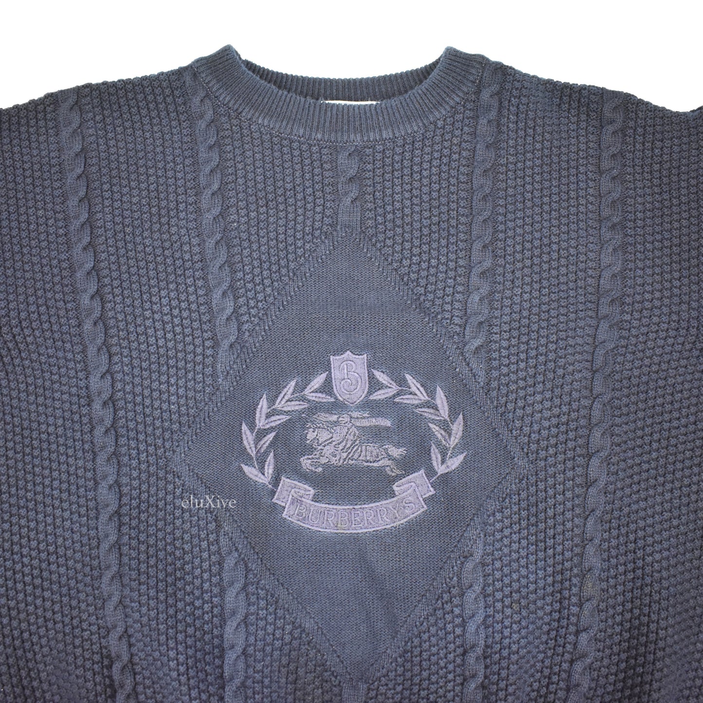 Burberry - Navy Vintage Crest Logo Sweater