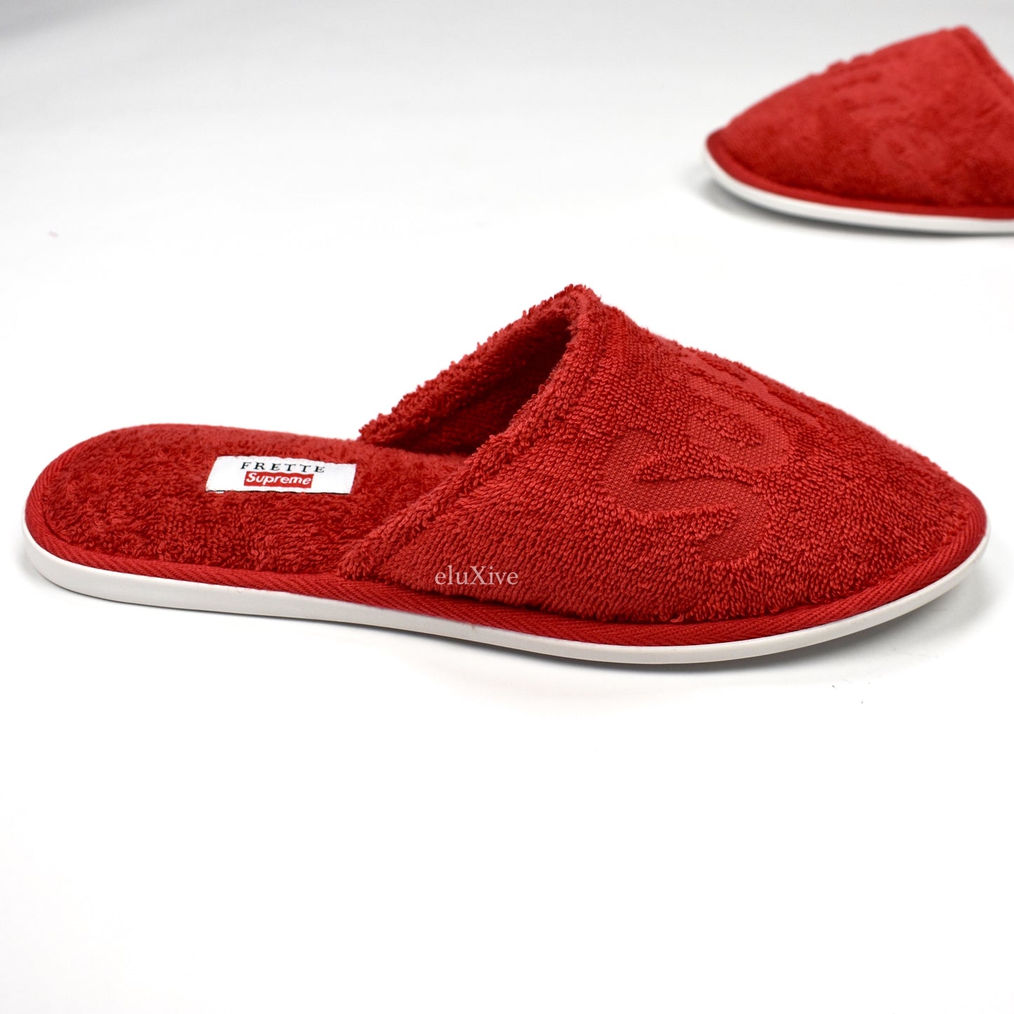 Supreme x Frette - Box Logo Woven Slippers (Red)