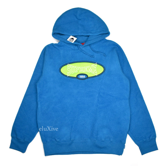 Supreme - Aqua Reverse Fleece Logo Hoodie