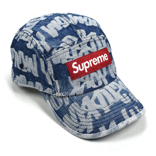 Supreme - Fat Tip Jacquard Denim Box Logo Hat (Blue)