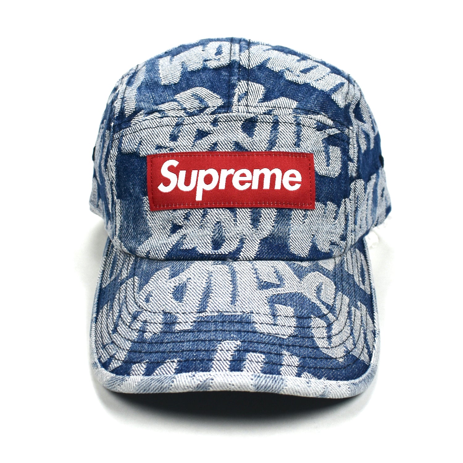 Supreme - Fat Tip Jacquard Denim Box Logo Hat (Blue) – eluXive