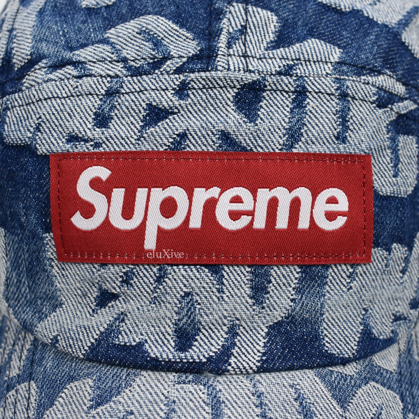 Supreme - Fat Tip Jacquard Denim Box Logo Hat (Blue)