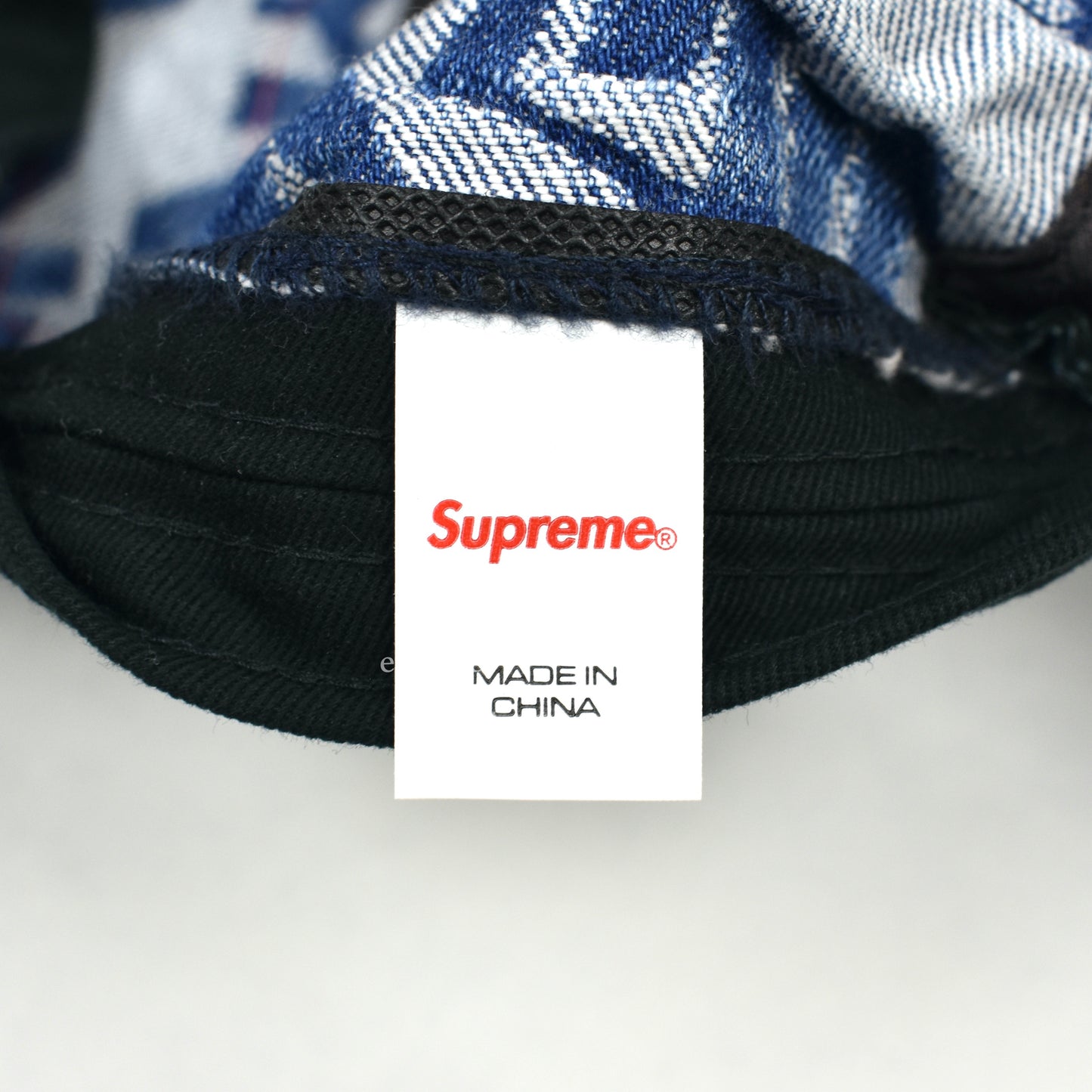 Supreme - Fat Tip Jacquard Denim Box Logo Hat (Blue)