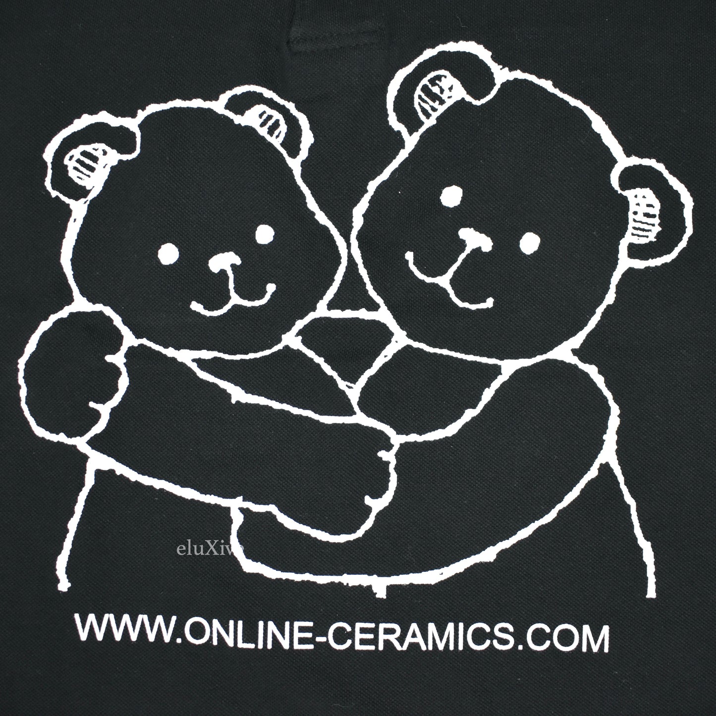Online Ceramics - Bear Hug Polo Shirt (Black)