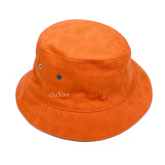 Louis Vuitton - Monogram Denim Woven Bucket Hat (Orange)