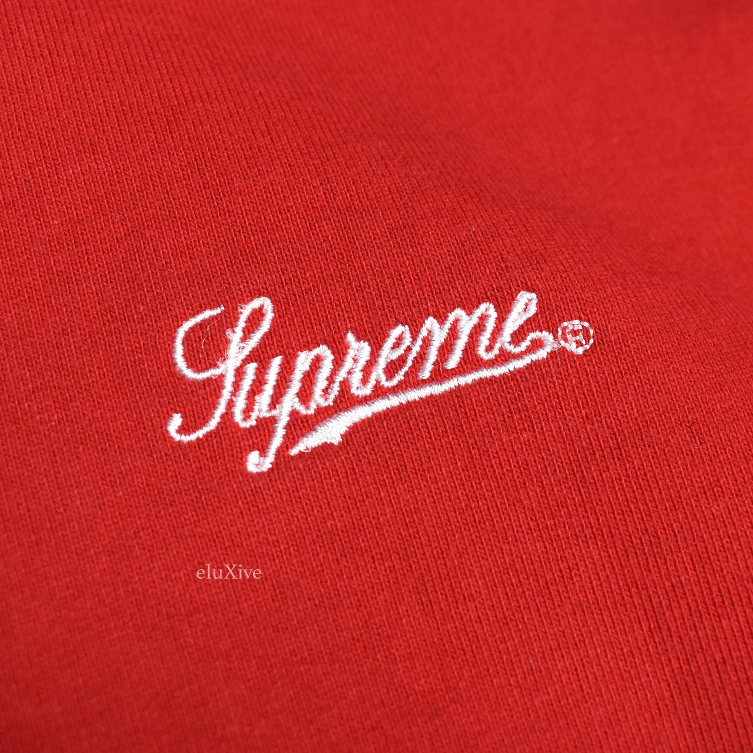 Louis Vuitton X Supreme red white Arc Logo sweatshirt Sz L Crew Neck READ