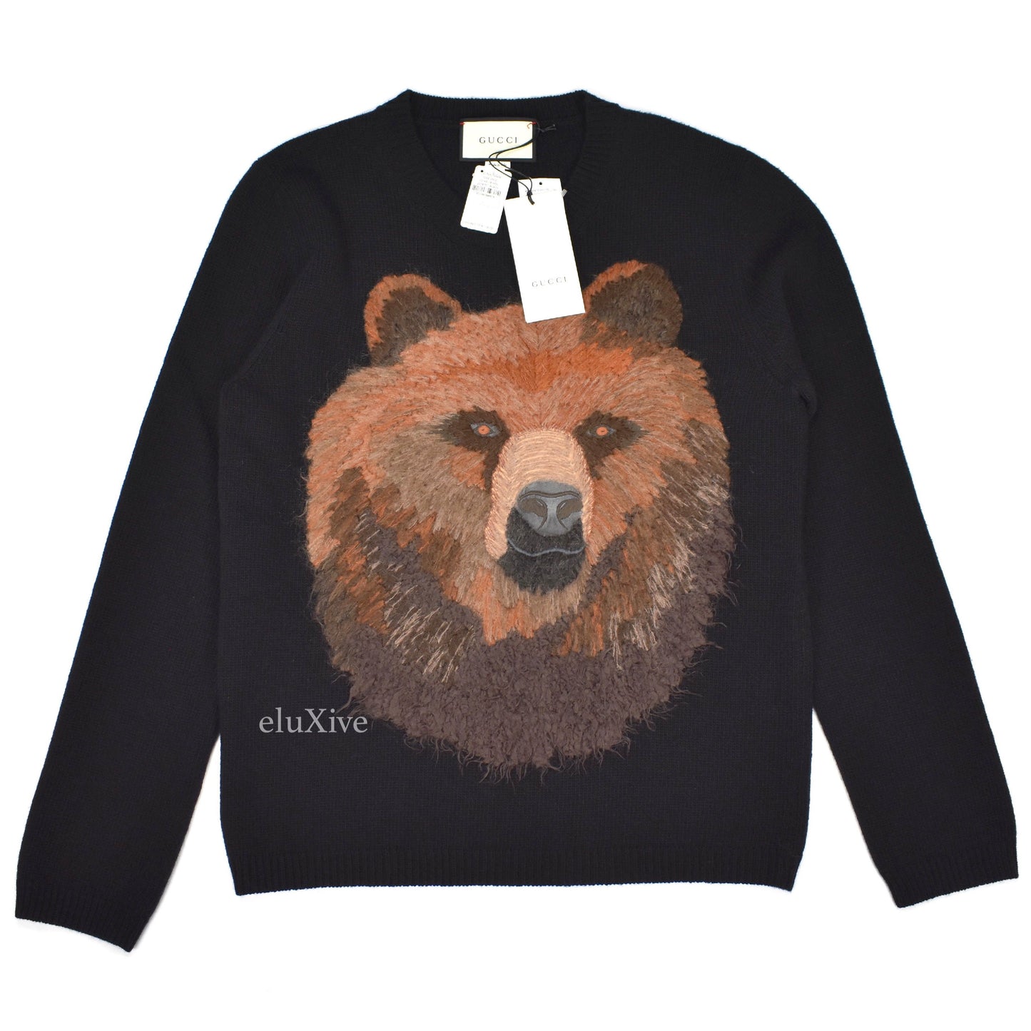 Gucci - Bear Embroidered Wool Sweater