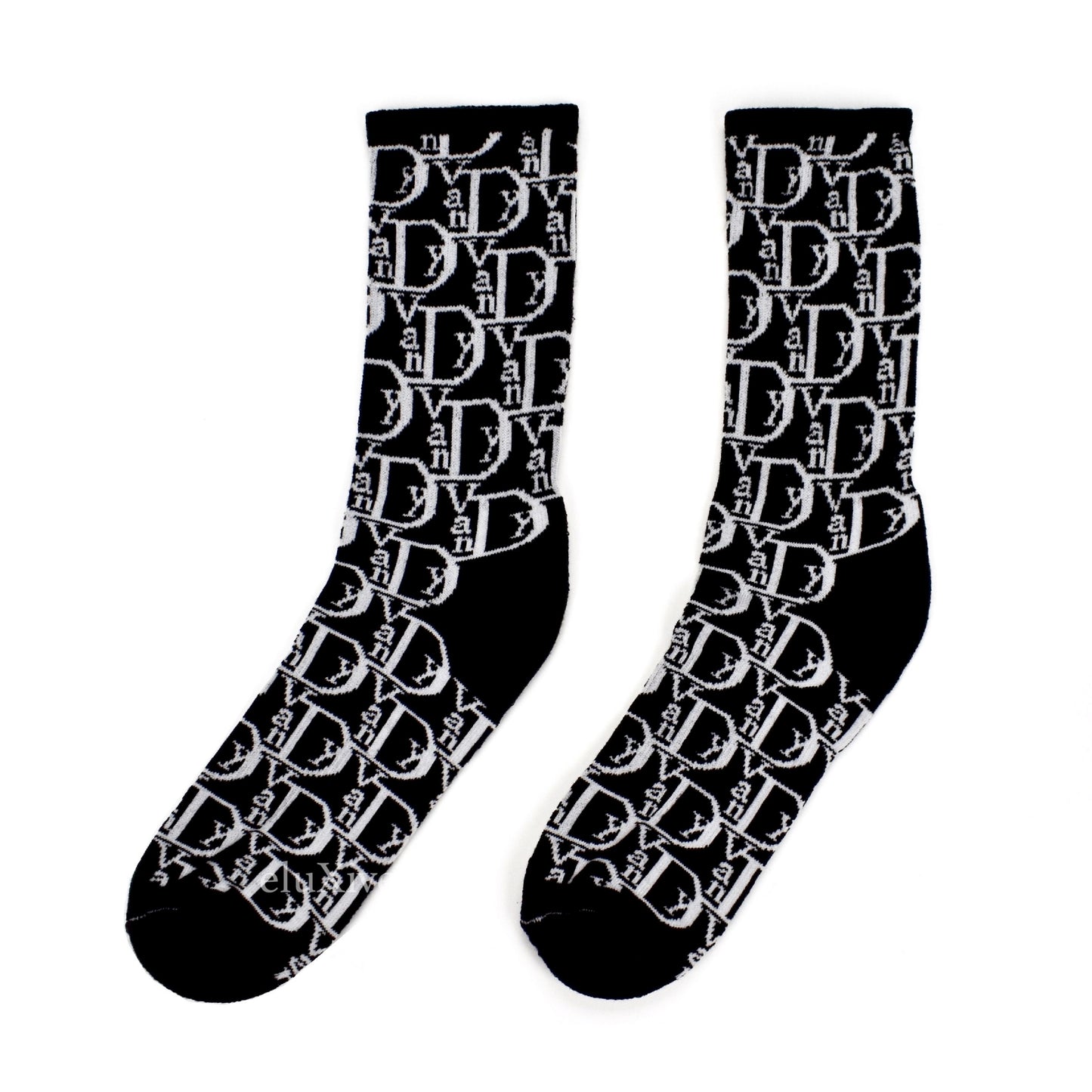Vandy The Pink - Vior Monogram Knit Socks (Black)