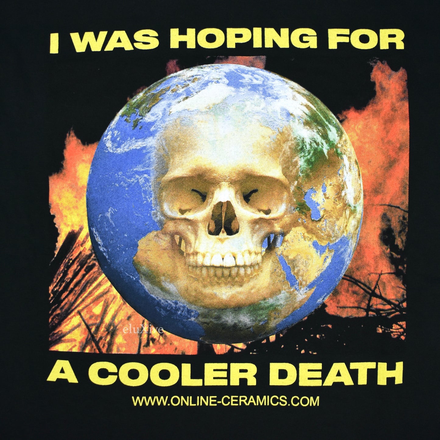 Online Ceramics - I Was Hoping For A Cooler Death T-Shirt (Black)