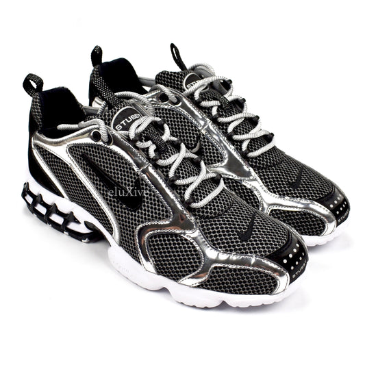 Nike x Stussy - Air Zoom Spiridon Cage 2 (Silver/Black)