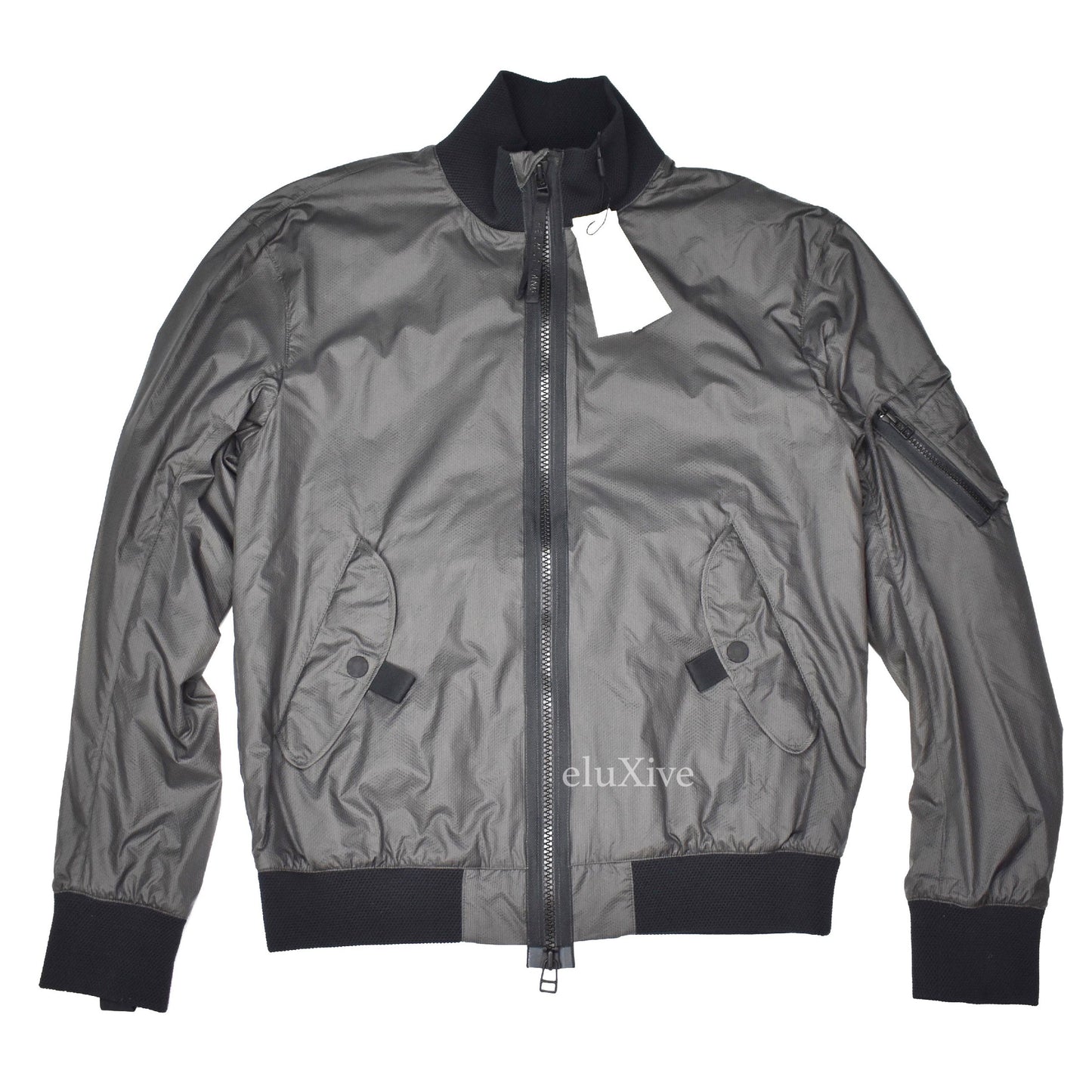Helmut Lang - Gray Translucent Bomber Jacket