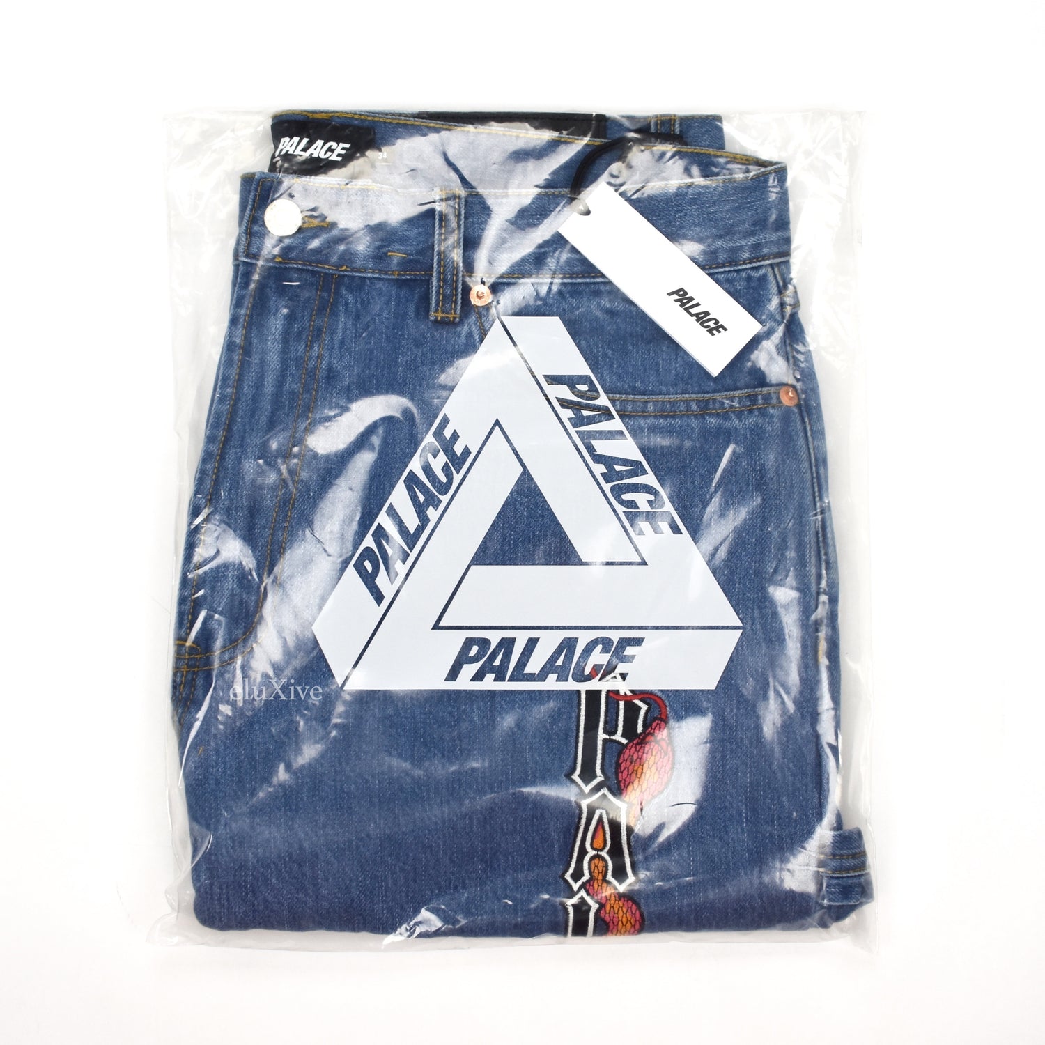 Palace - Snake Logo Embroidered 'Sphesh' Denim Shorts (Blue) – eluXive