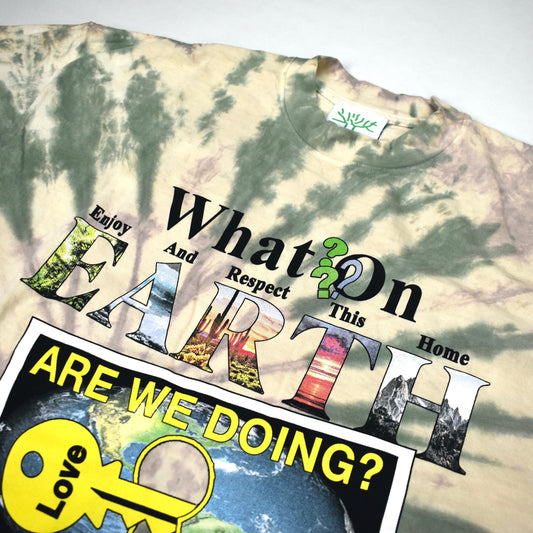 Online Ceramics - What On Earth Are We Doing Tie-Dye T-Shirt (Olive)