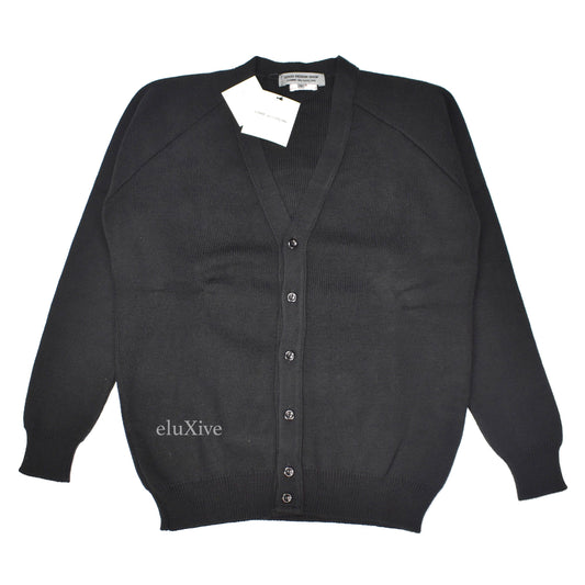 Comme Des Garcons - Black Velvet Logo Cardigan