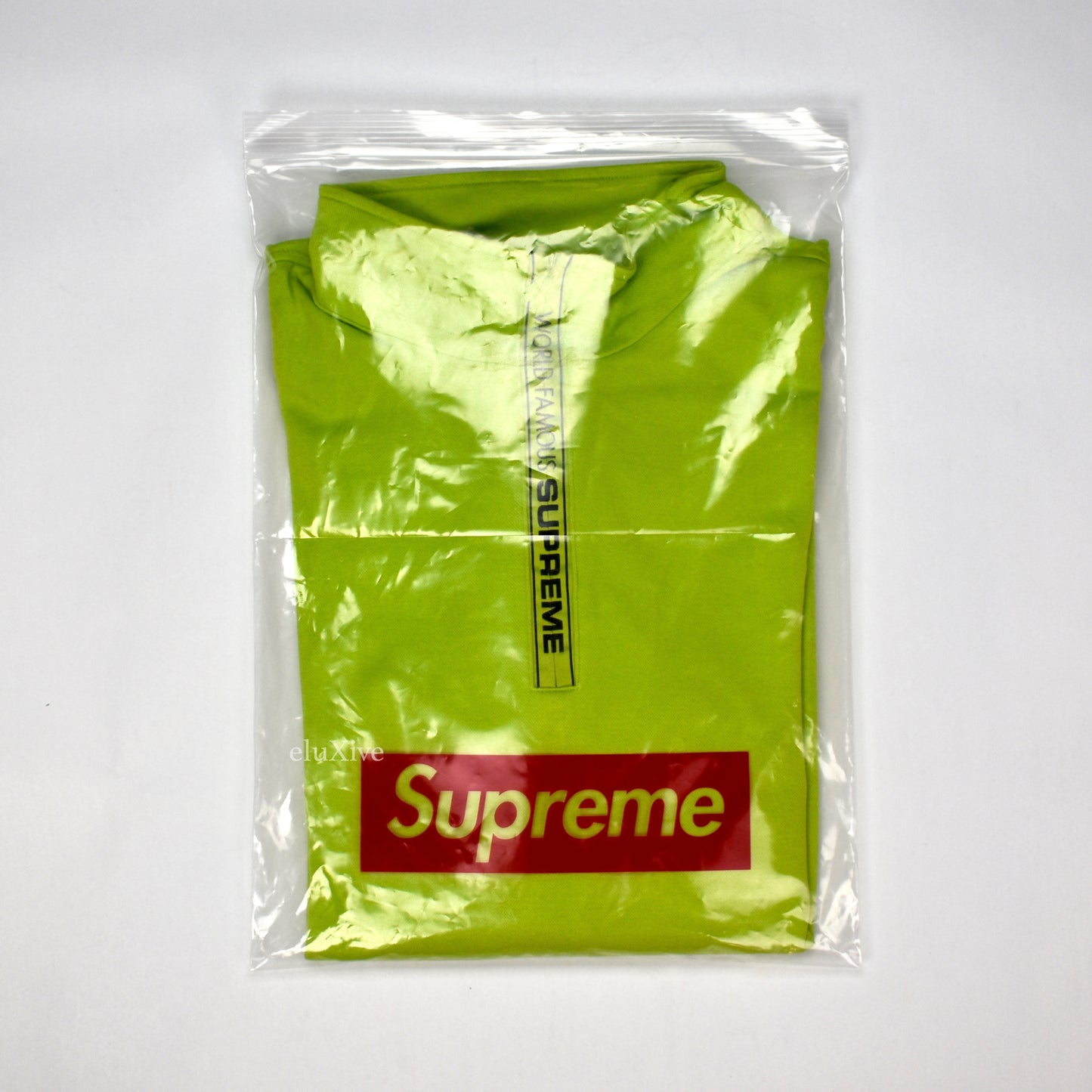 Supreme - Lime 'World Famous' Logo Pullover