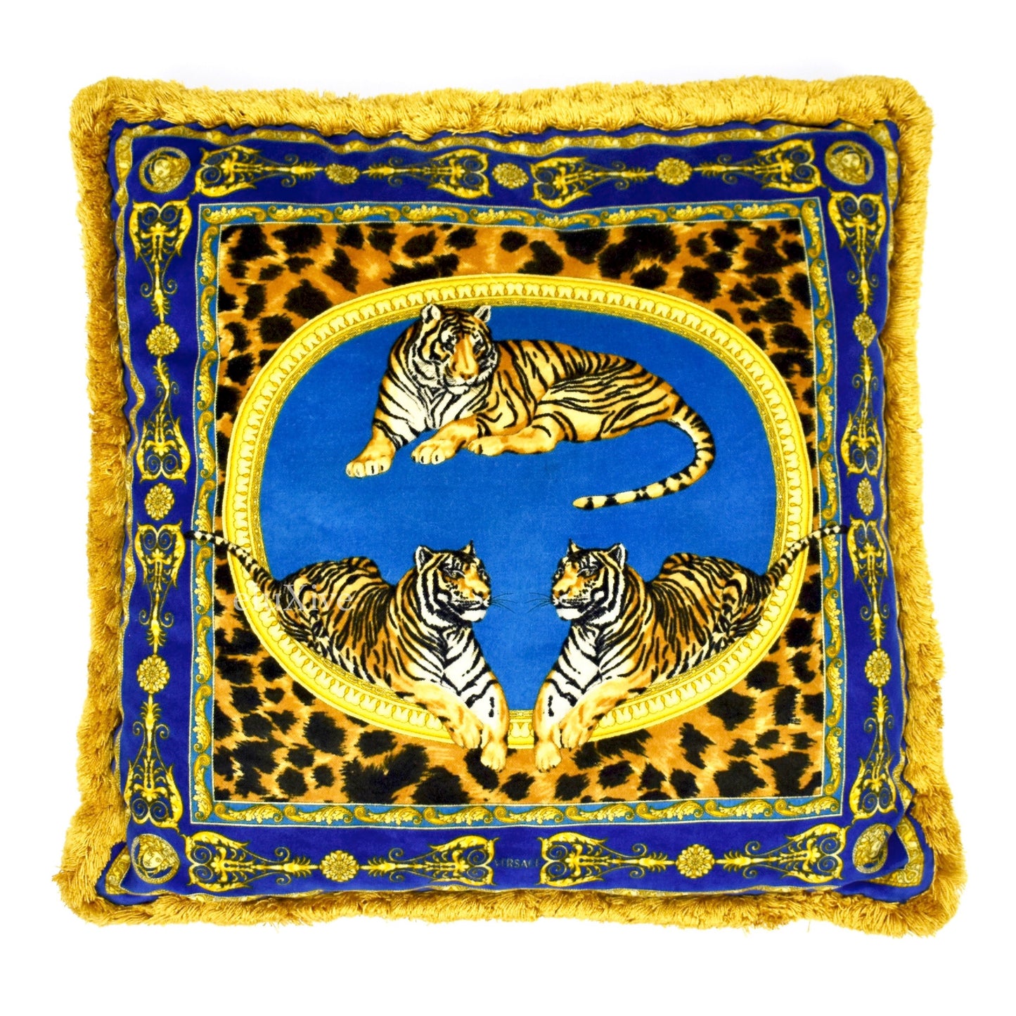 Versace - Barocco Tiger Velvet Pillow