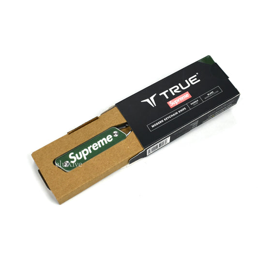 Supreme - Olive Box Logo True Modern Keychian Knife (Olive)