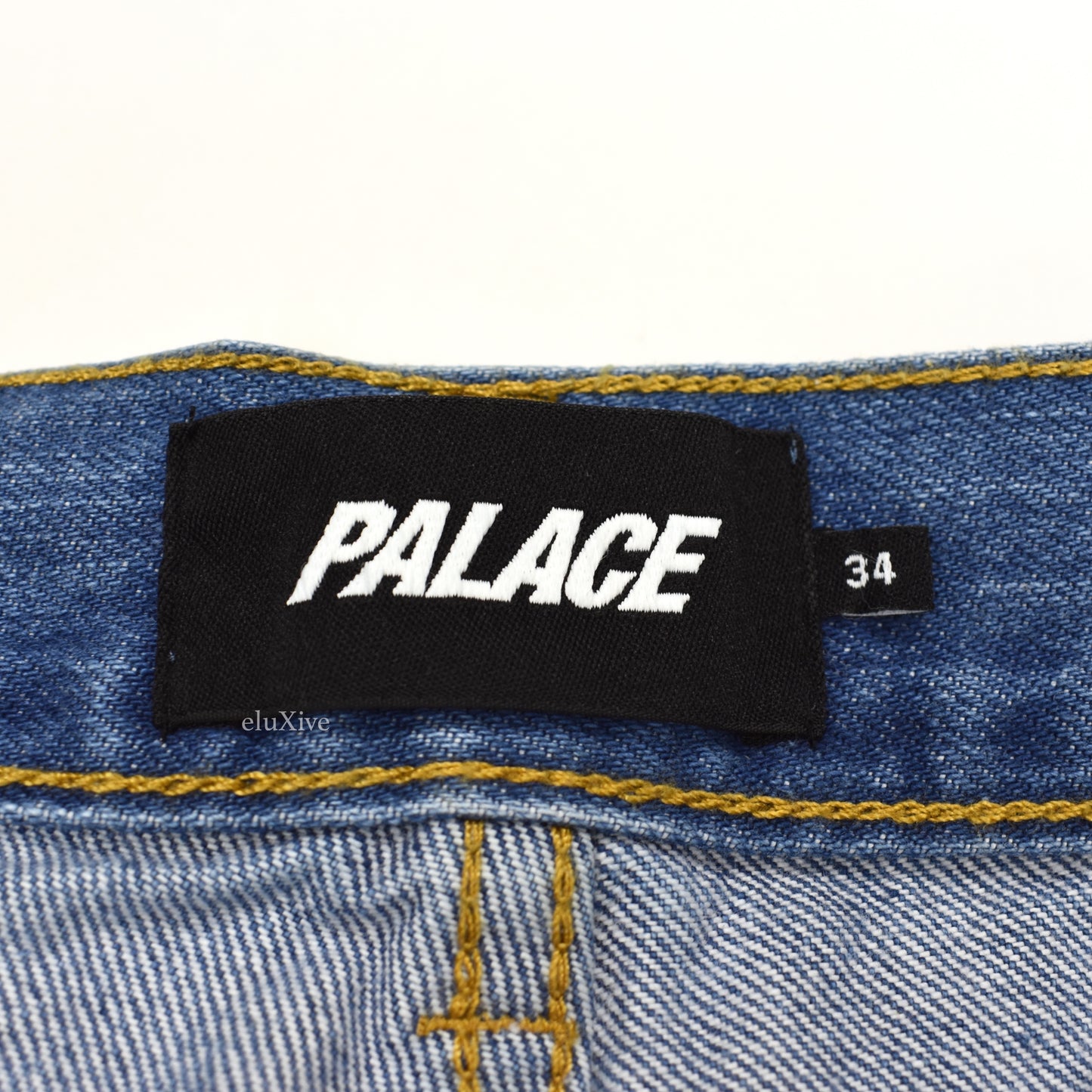 Palace - Snake Logo Embroidered 'Sphesh' Denim Shorts (Blue)