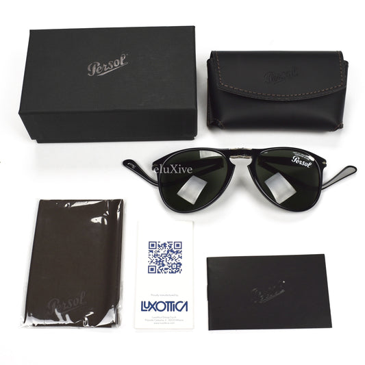 Persol - 9714-S Folding Sunglasses (Black)