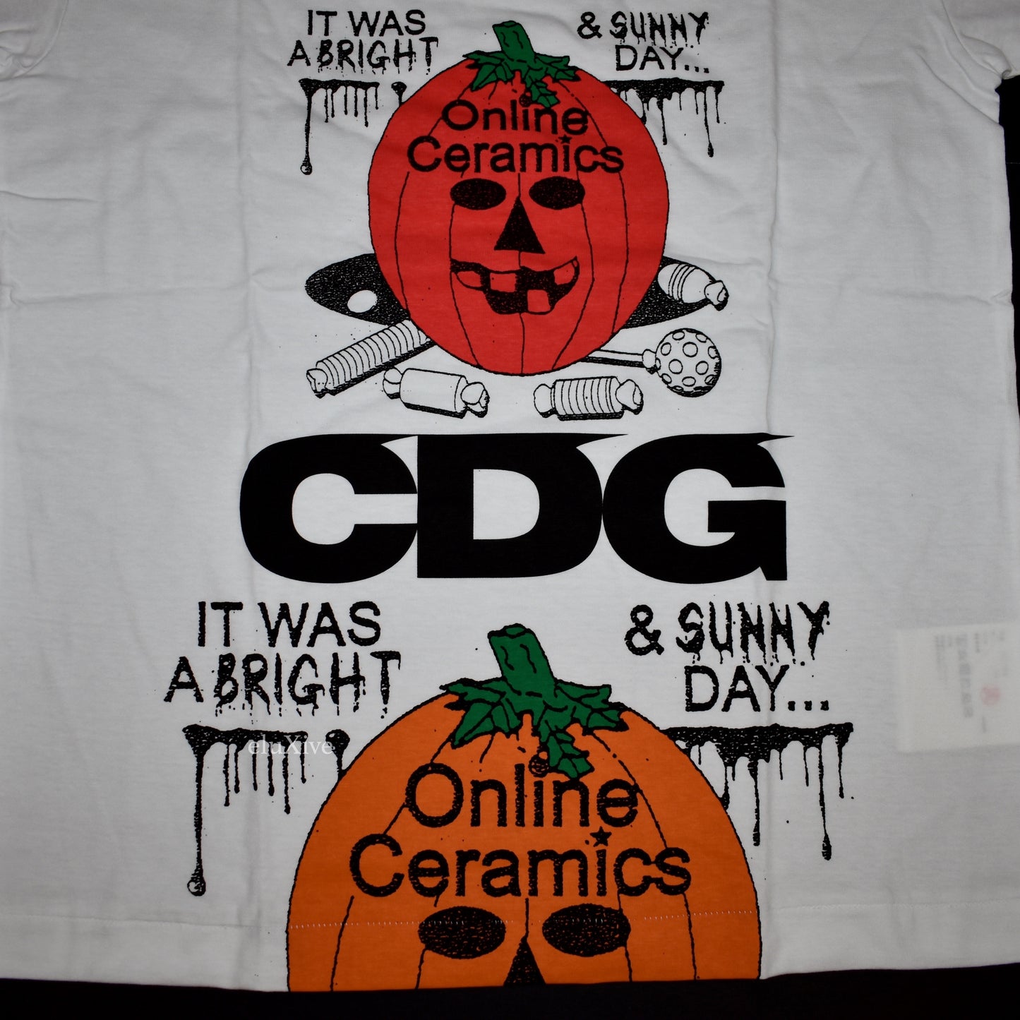 Comme des Garcons x Online Ceramics - Pumpkin Logo T-Shirt