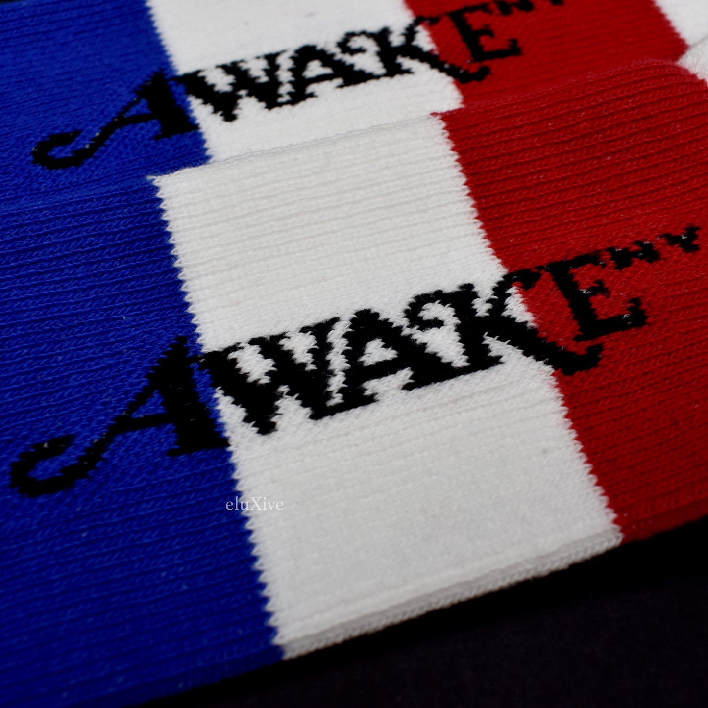 Awake NY - Red / White / Blue Stripe Logo Socks
