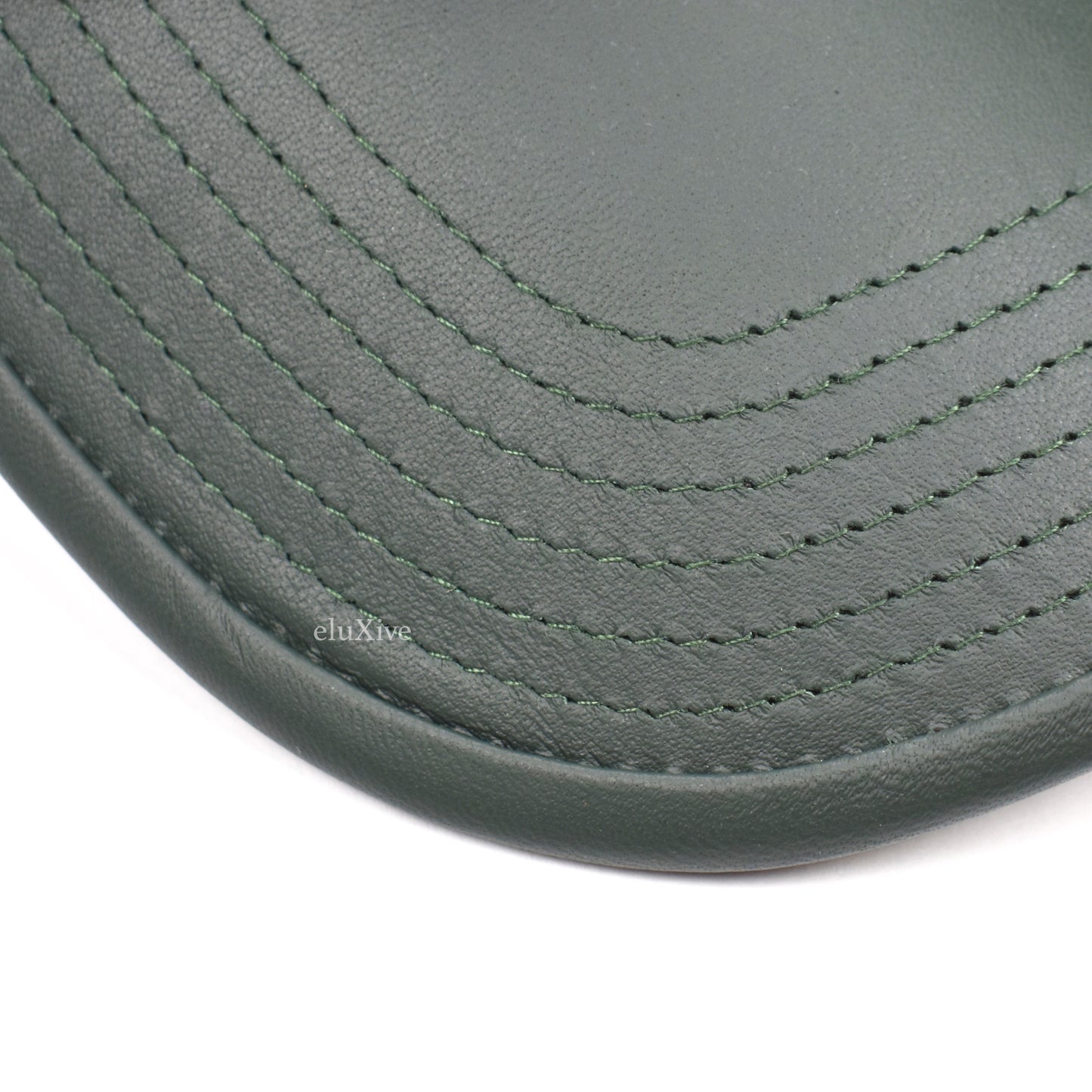 Supreme - 2-Tone Leather Brim Box Logo Hat (White/Green)