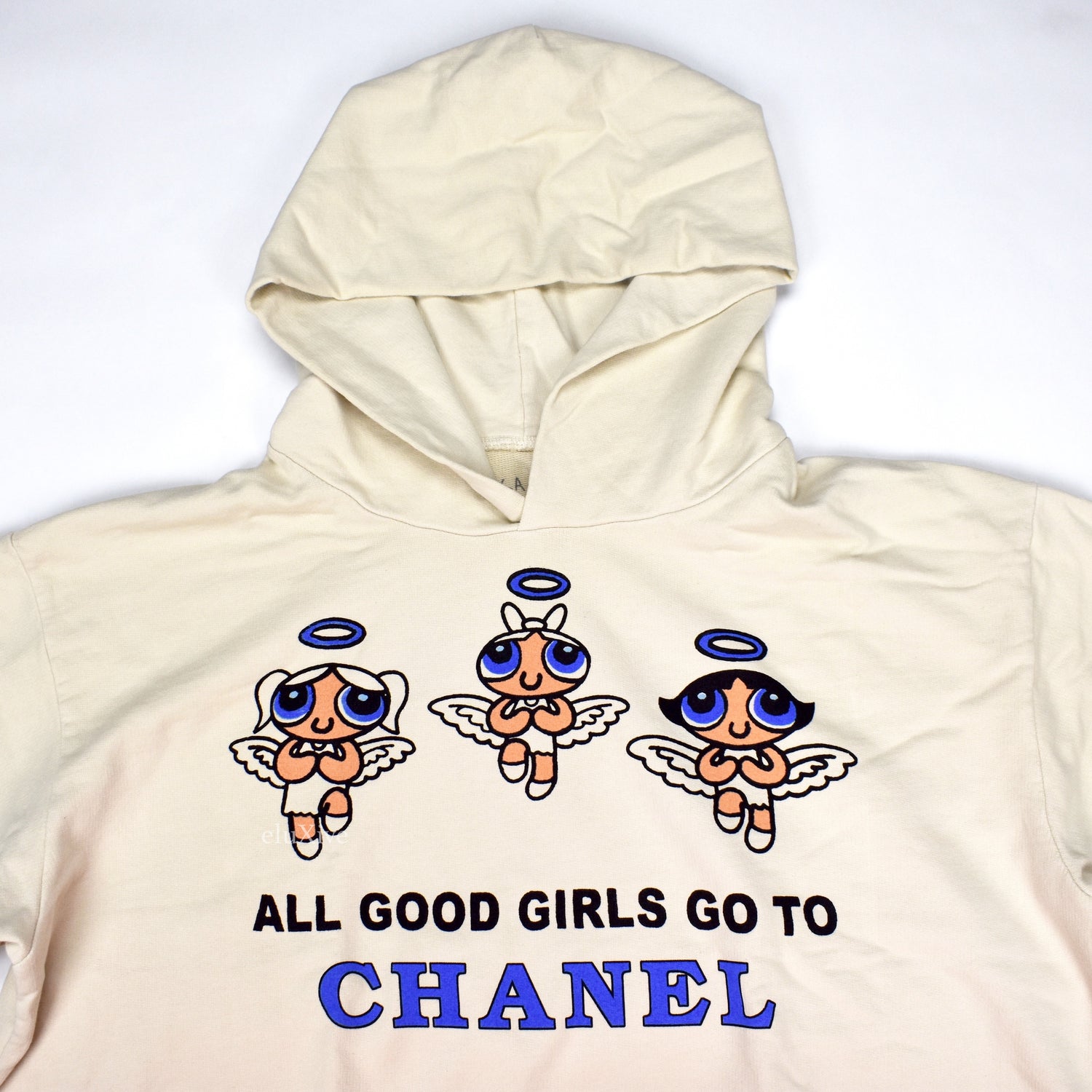 Mega Yacht - Good Girls 'Chanel/Gucci' Logo Hoodie (Beige) – eluXive