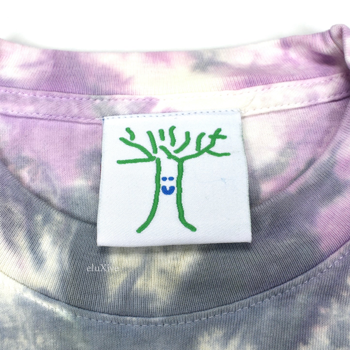 Online Ceramics - Find Heaven Everywhere Tie-Dye T-Shirt (Green/Puprle)