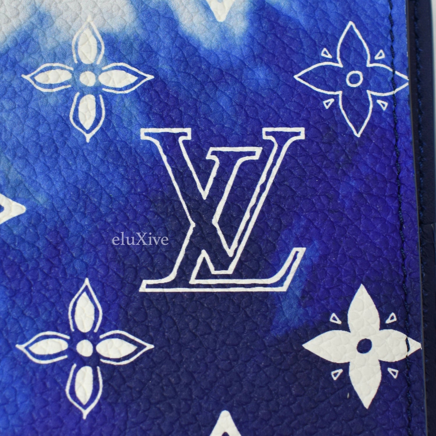 Louis Vuitton Slender Wallet Bandana (8 Card Slot) Monogram Bleached Blue