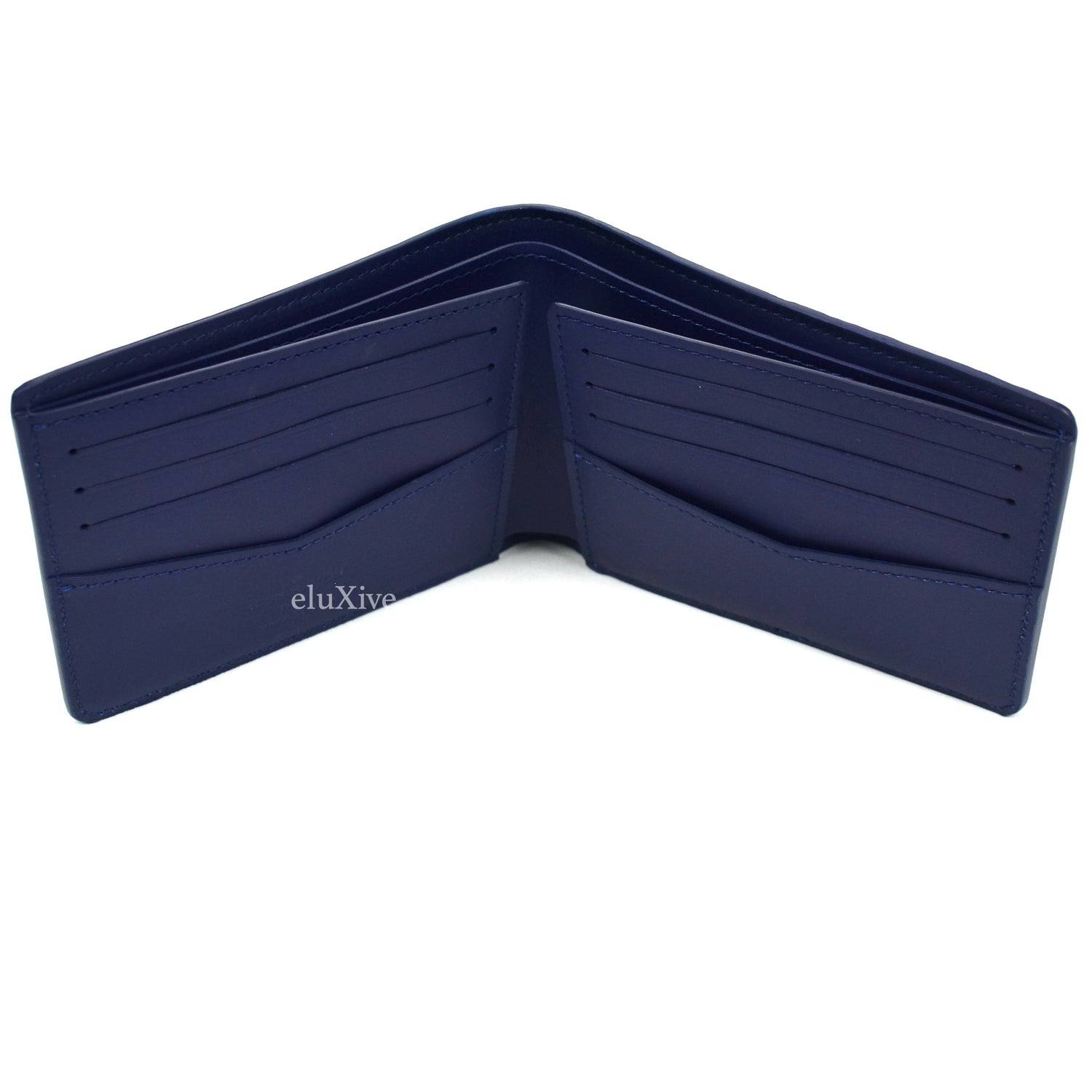slender wallet blue