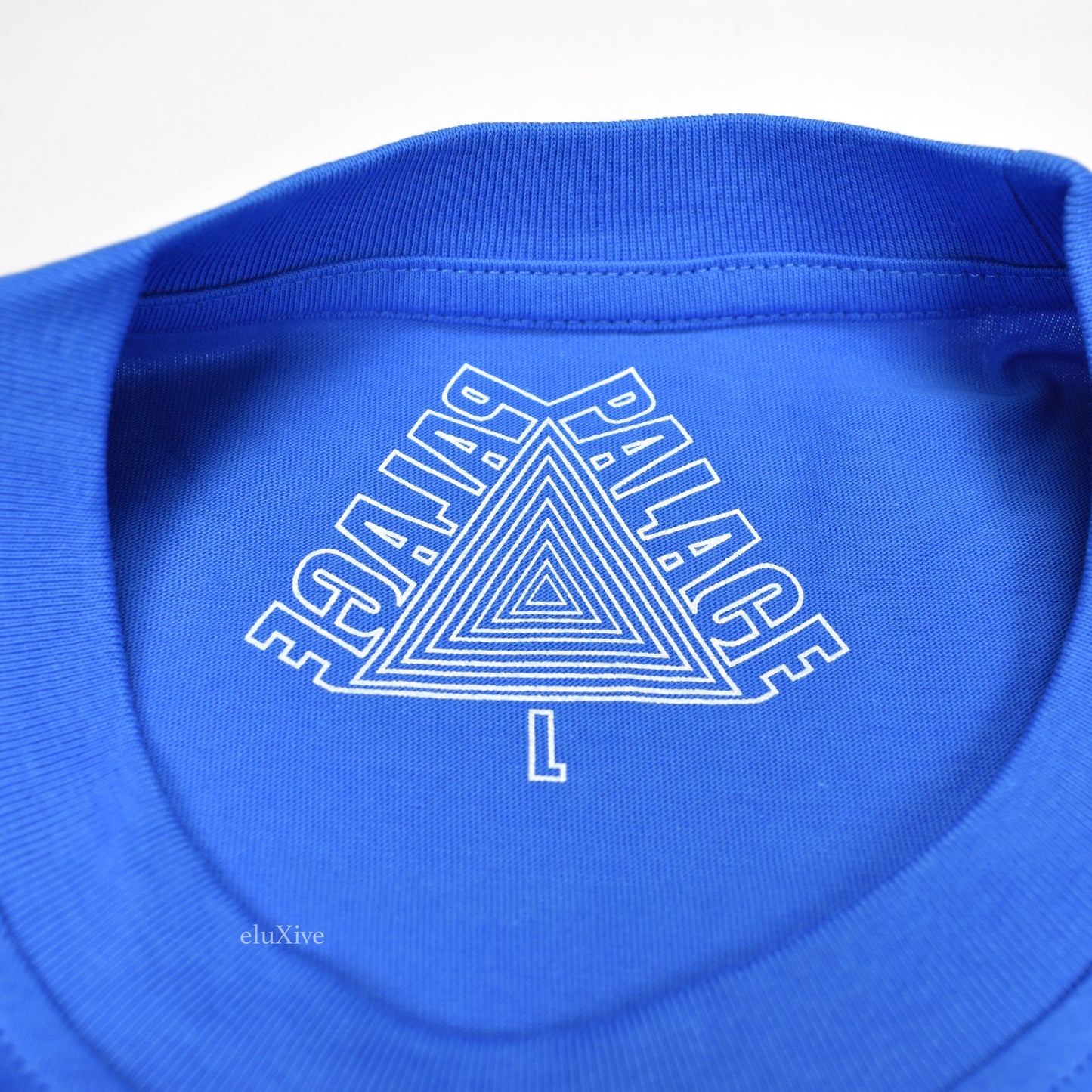Palace - Bell Man Tri-Ferg Logo Phone Number T-Shirt (Blue)