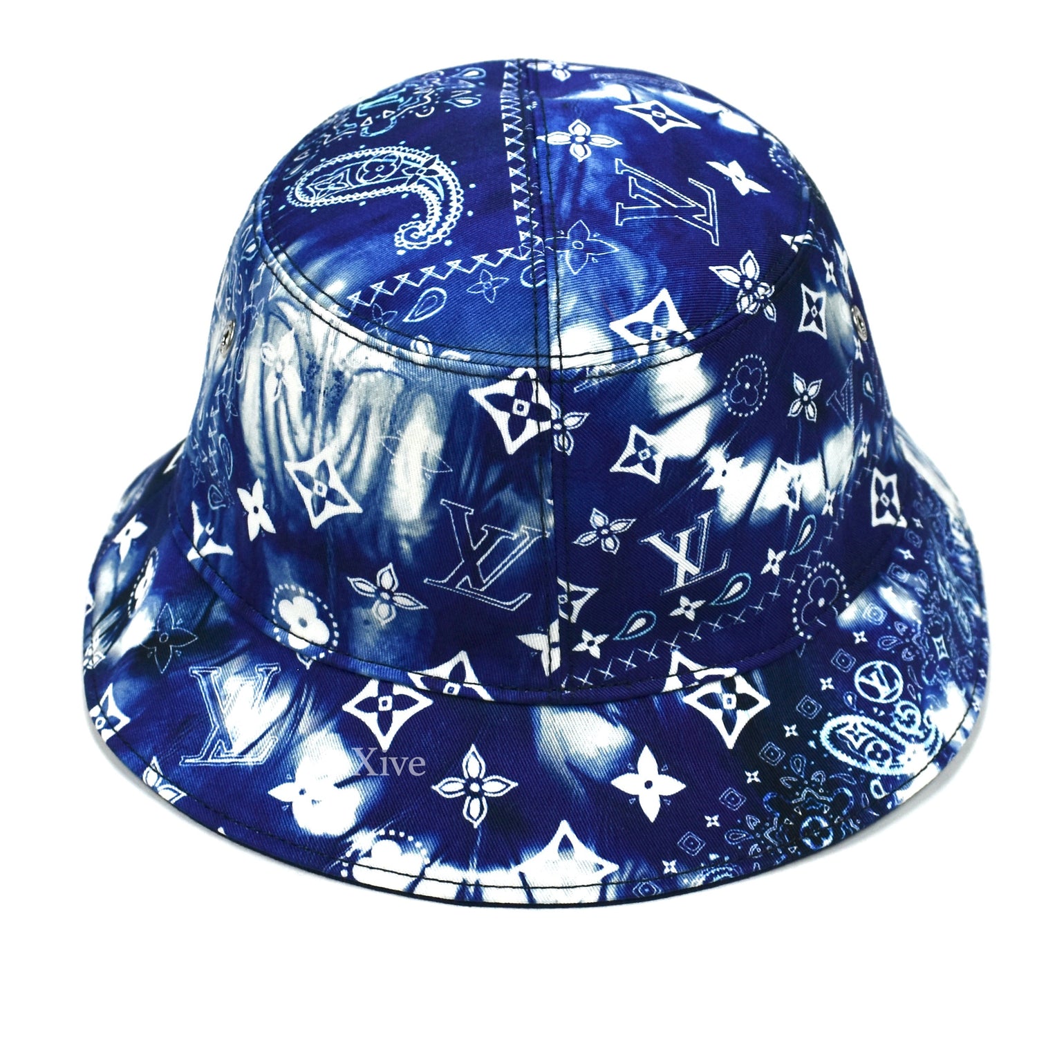 Louis Vuitton Monogram Bandana Reversible Bucket Hat Bleached Blue