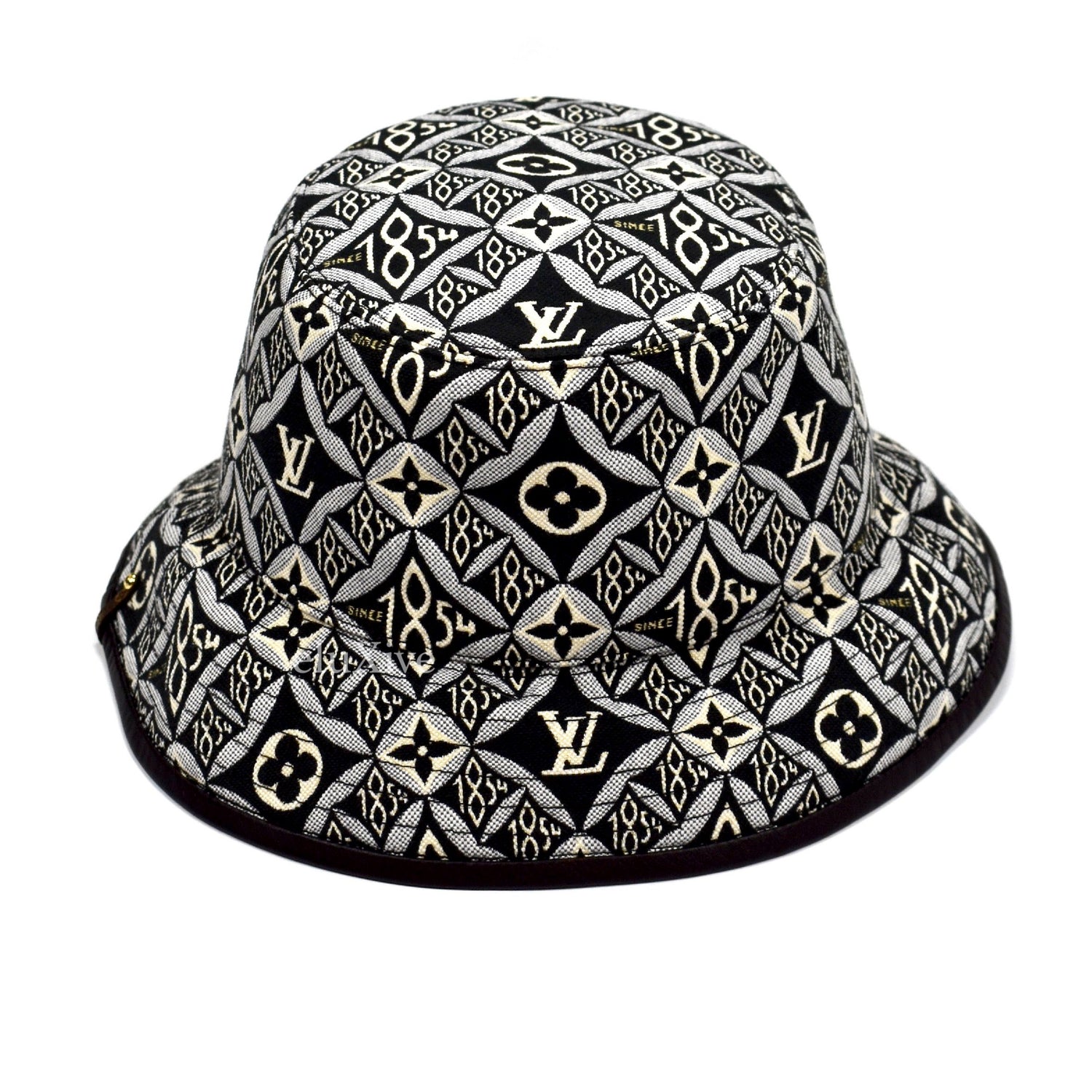 LOUIS VUITTON Jacquard Since 1854 Bucket Hat S Grey 1253774