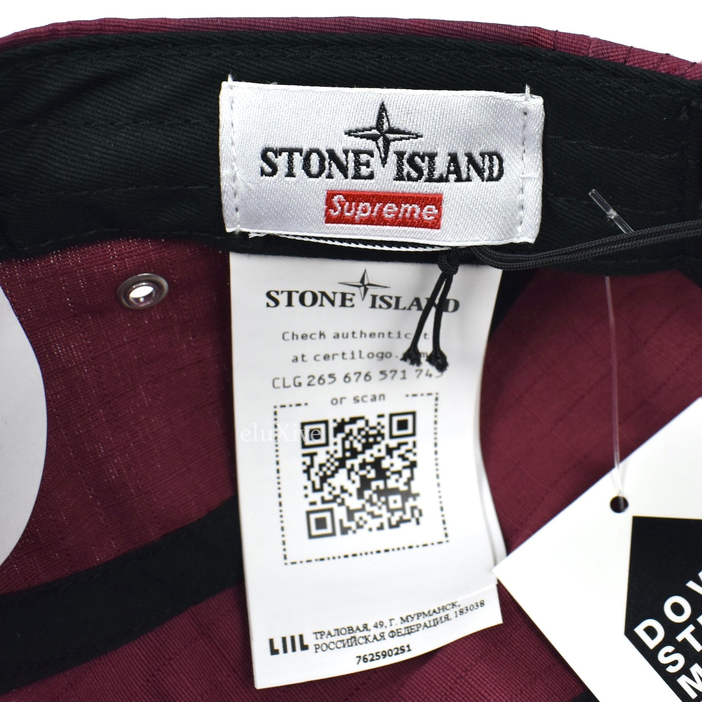 Supreme x Stone Island - Heat Reactive Ripstop Camo Logo Hat (Red)