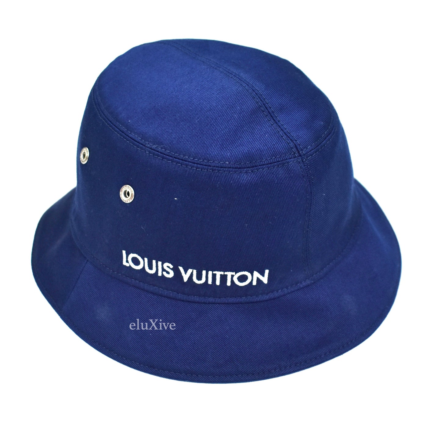 blue louis vuitton bucket hat