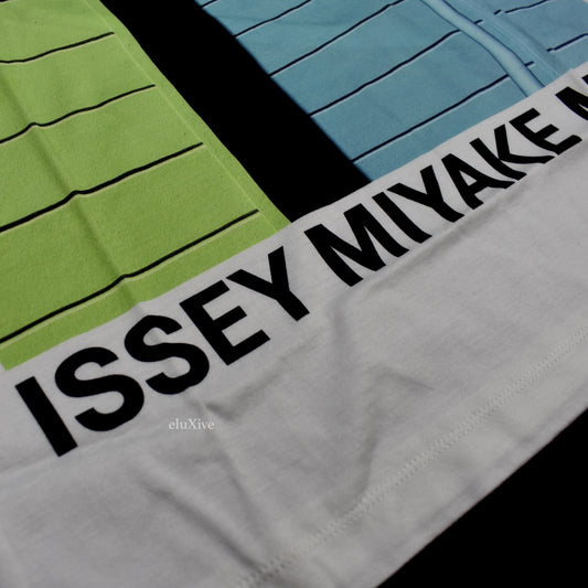 Issey Miyake - Siding Print Logo T-Shirt