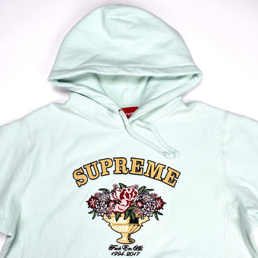 Supreme - Ice Blue Centerpiece Logo Hoodie