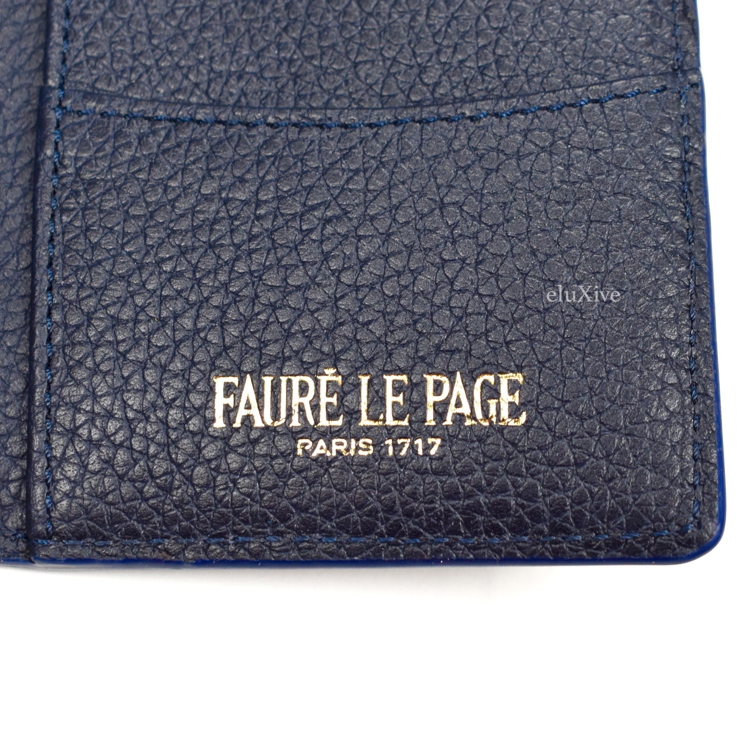 Faure Le Page - Paris Blue Mini Bifold 'Pistol' Wallet