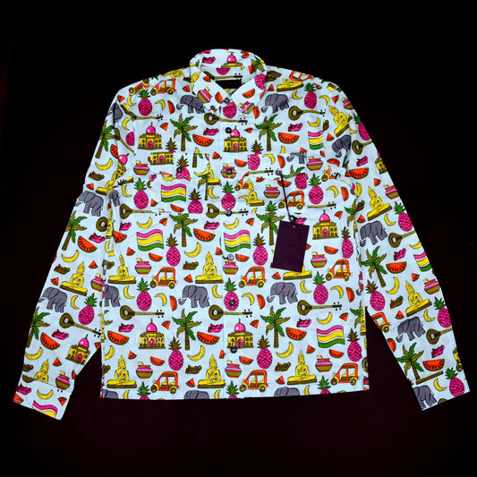 Prada - Pale Blue India Print Shirt