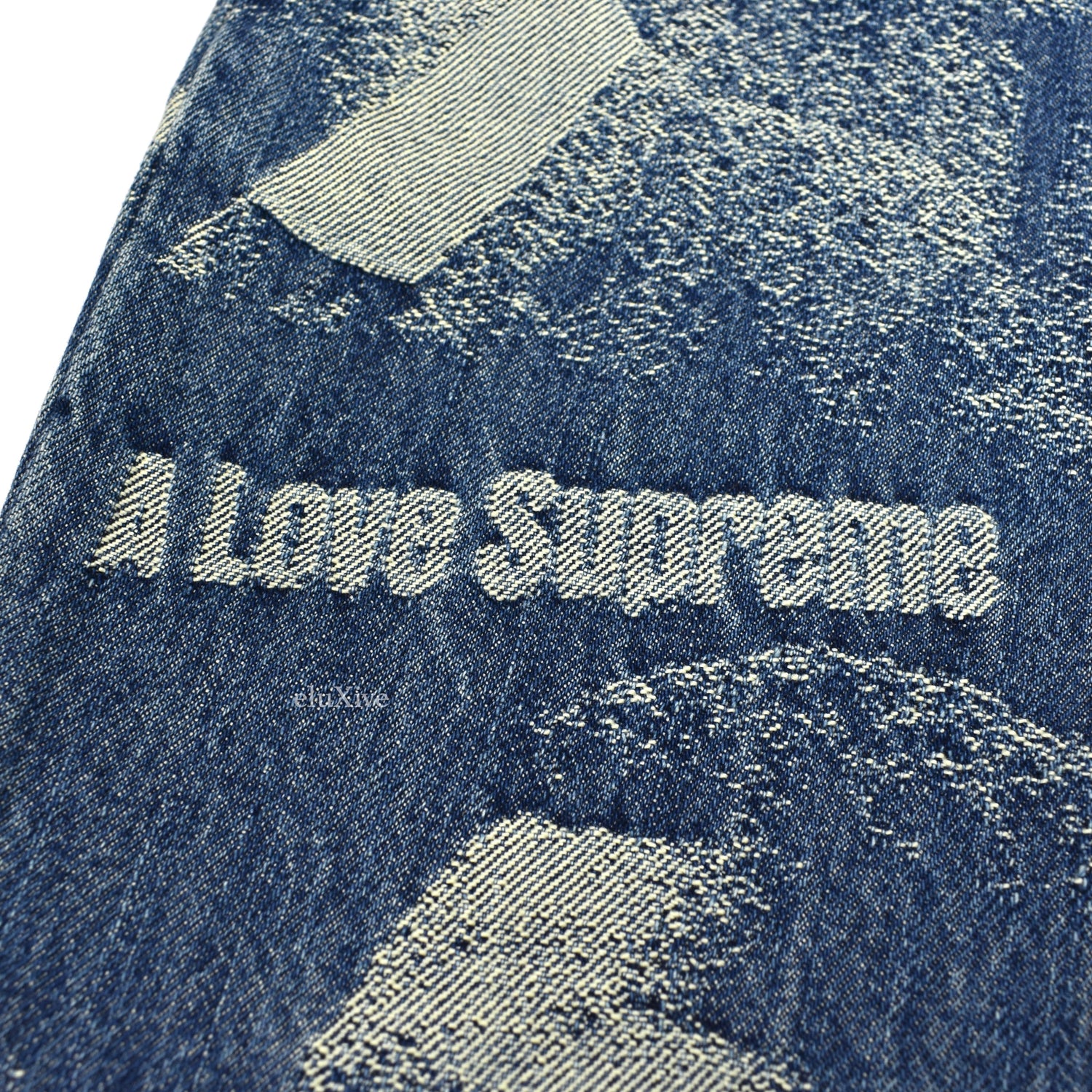 Supreme - John Coltrane A Love Supreme Jacquard Denim Jeans (Blue