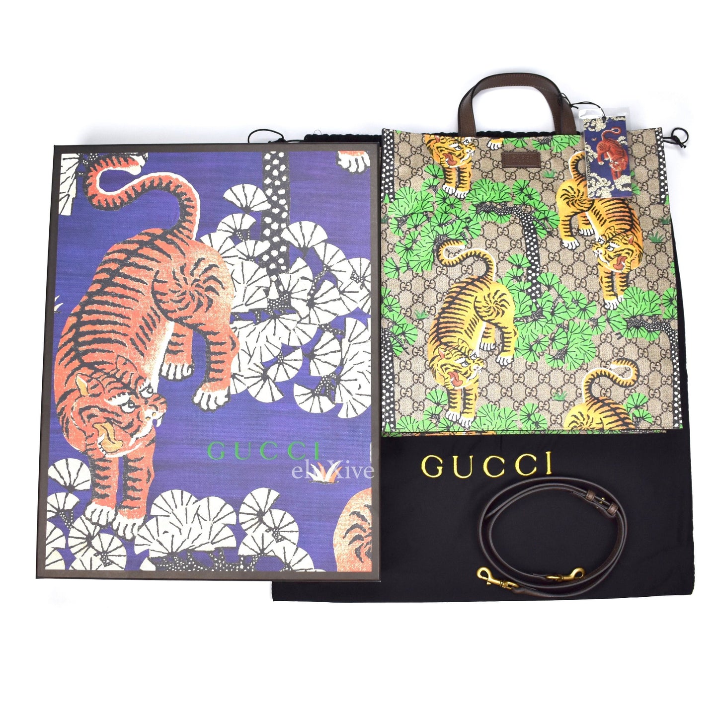 Gucci - GG Supreme Tiger Print Tote Bag
