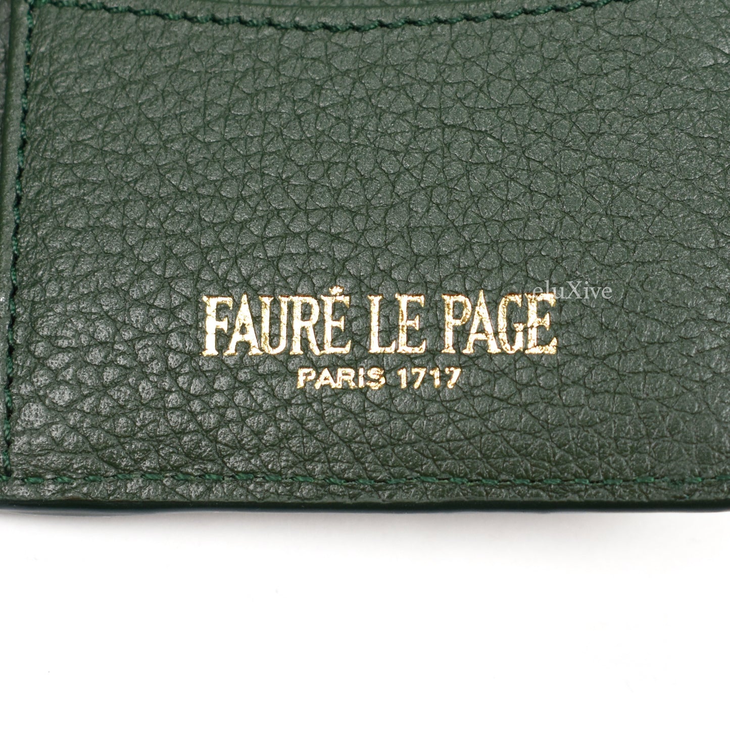 Faure Le Page - Empire Green Mini Bifold 'Pistol' Wallet